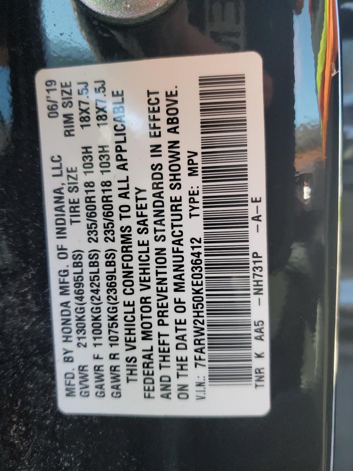 7FARW2H50KE036412 2019 Honda Cr-V Ex