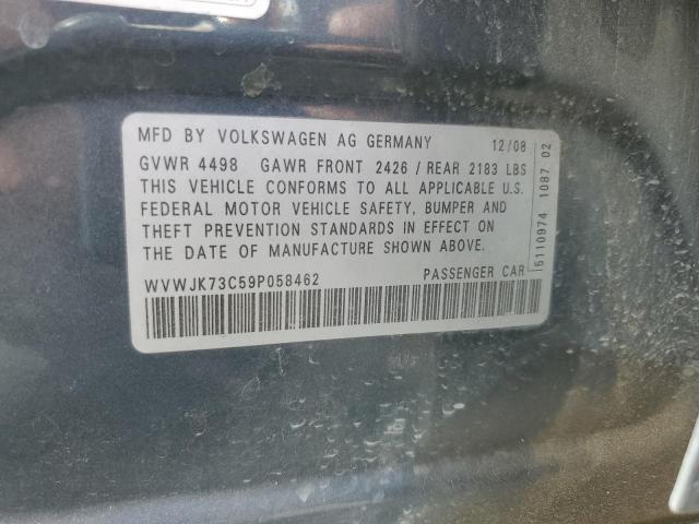 2009 Volkswagen Passat Turbo VIN: WVWJK73C59P058462 Lot: 57349724