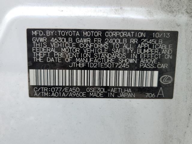 2014 Lexus Is 250 VIN: JTHBF1D21E5017245 Lot: 59921064