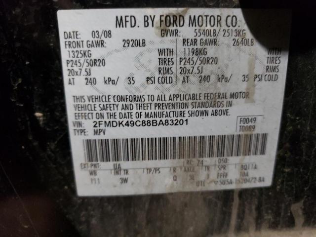 2008 Ford Edge Limited VIN: 2FMDK49C88BA83201 Lot: 59796584