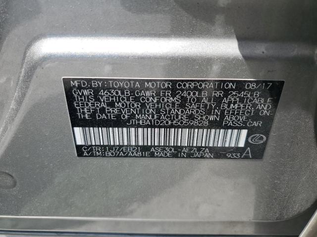 2017 Lexus Is 200T VIN: JTHBA1D20H5059828 Lot: 58170424