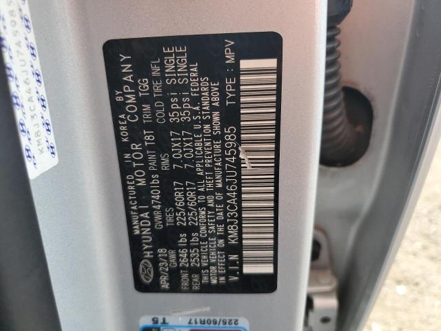 2018 Hyundai Tucson Sel VIN: KM8J3CA46JU745985 Lot: 56988724