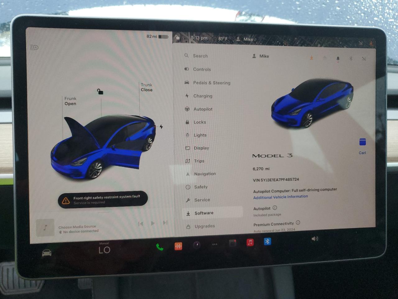 5YJ3E1EA7PF485724 2023 Tesla Model 3