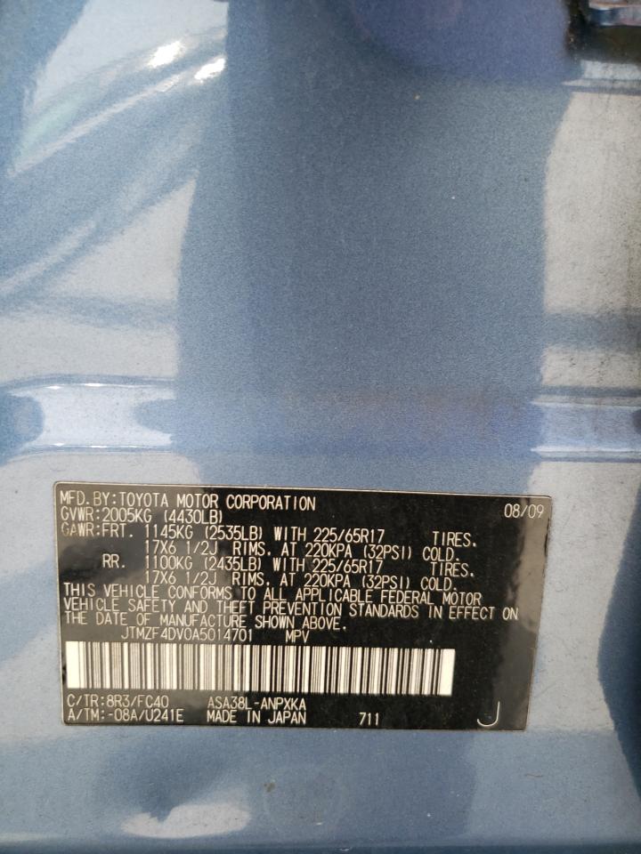 JTMZF4DV0A5014701 2010 Toyota Rav4