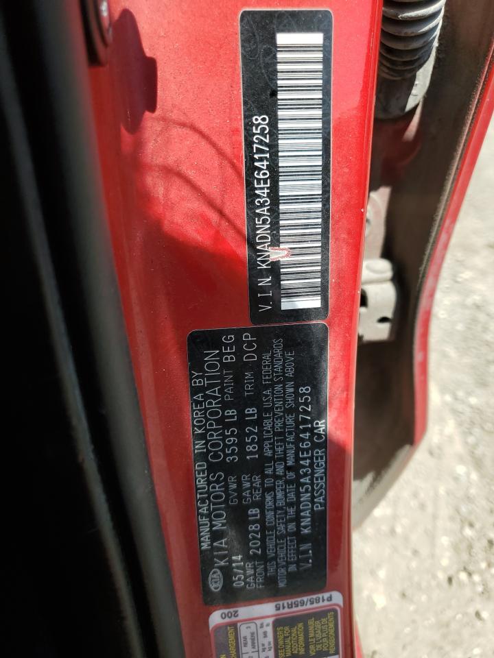 KNADN5A34E6417258 2014 Kia Rio Ex