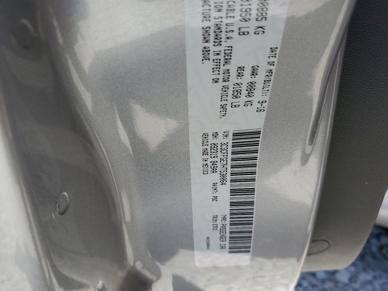 3C3CFFGE7HT530064 2017 Fiat 500 Electric