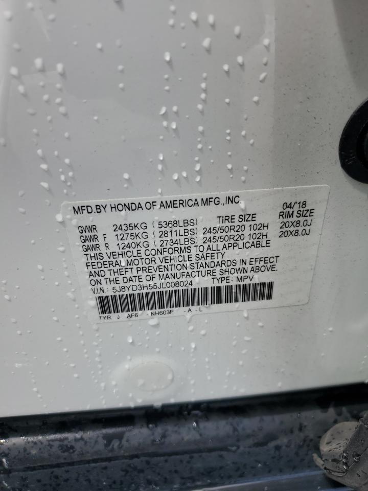 5J8YD3H55JL008024 2018 Acura Mdx Technology