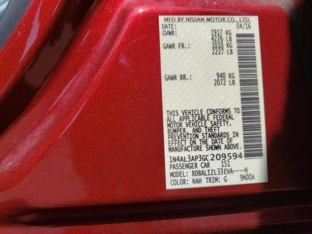 2016 NISSAN ALTIMA 2.5 - 1N4AL3AP3GC209594