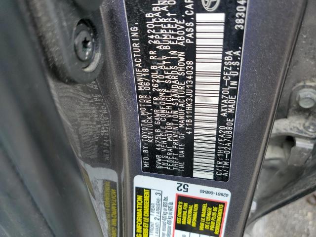 2018 TOYOTA CAMRY L - 4T1B11HK3JU134038