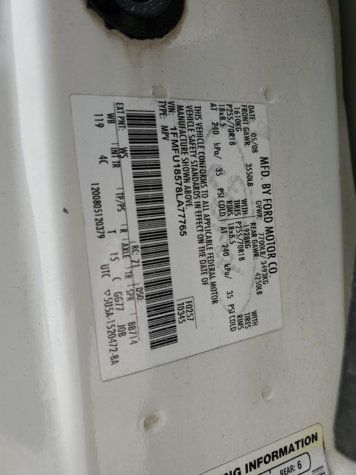 1FMFU18578LA77765 2008 Ford Expedition Eddie Bauer