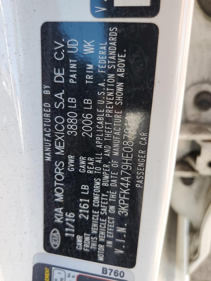 3KPFK4A79HE087911 2017 Kia Forte Lx