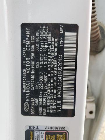 2019 Hyundai Tucson Se VIN: KM8J2CA41KU920440 Lot: 59272874