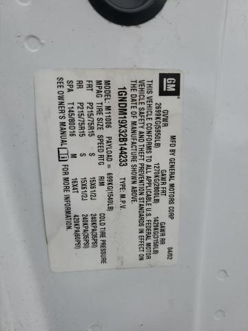 2002 Chevrolet Astro VIN: 1GNDM19X32B144233 Lot: 59294744