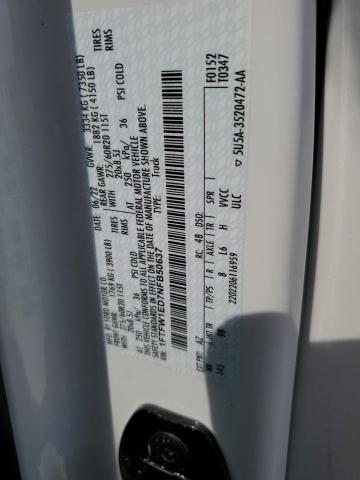 2022 Ford F150 Supercrew VIN: 1FTFW1ED7NFB50637 Lot: 57729244