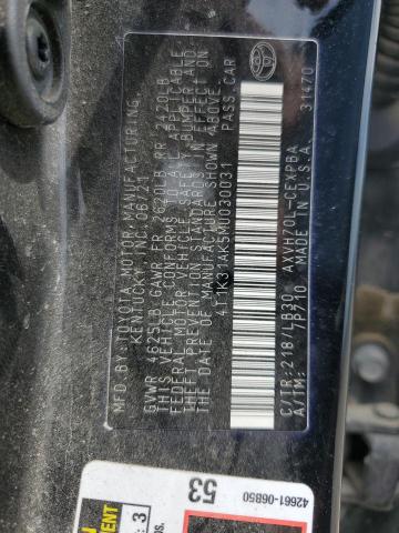 VIN 4T1K31AK5MU030031 2021 Toyota Camry, Xse no.12