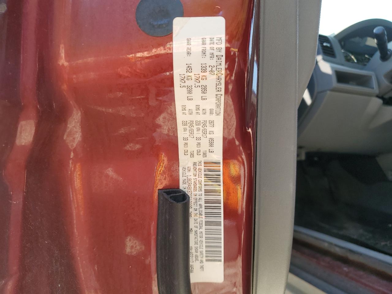 1J8GR48K67C619009 2007 Jeep Grand Cherokee Laredo