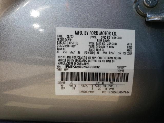 2022 FORD EXPLORER P - 1FM5K8AB9NGB80832