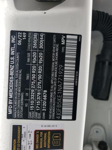 2022 MERCEDES-BENZ GLE 450 4M - 4JGFB5KE1NA771929