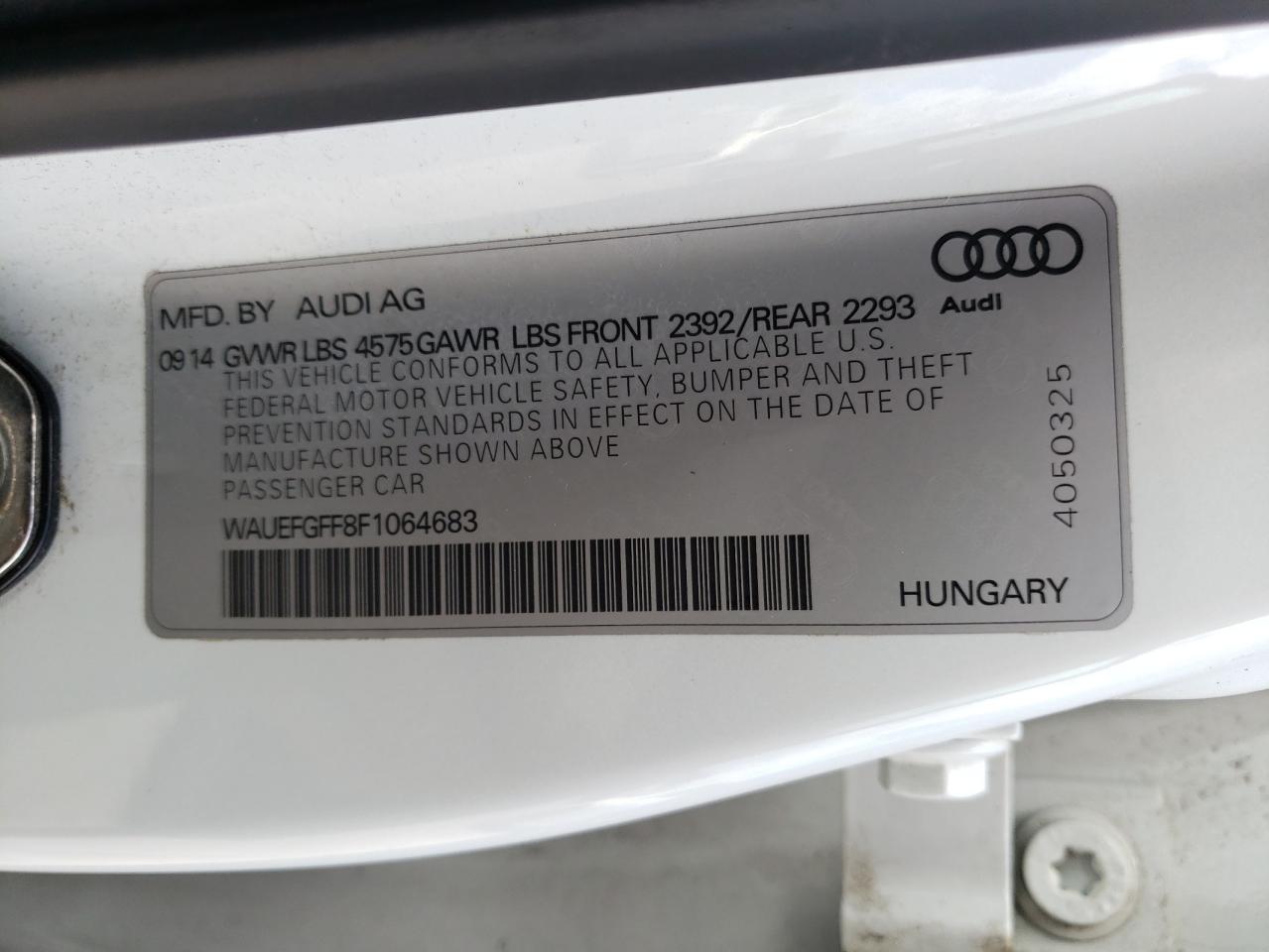 WAUEFGFF8F1064683 2015 Audi A3 Premium Plus