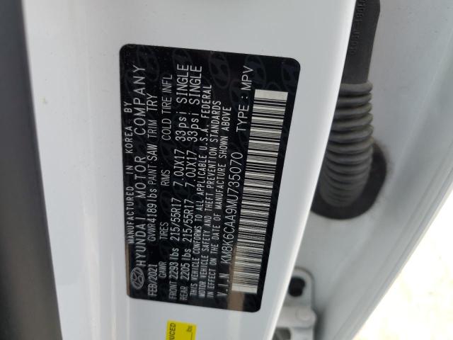 2021 HYUNDAI KONA SEL P - KM8K6CAA9MU735070