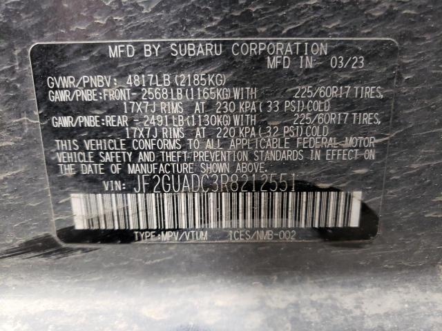 2024 SUBARU CROSSTREK - JF2GUADC3R8212551
