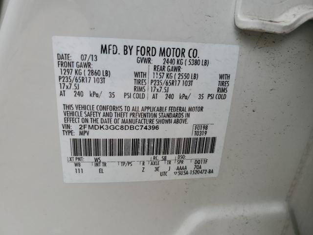 2FMDK3GC8DBC74396 2013 Ford Edge Se