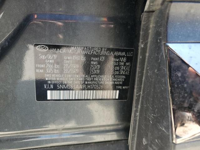 2020 Hyundai Santa Fe Limited VIN: 5NMS53AA9LH170526 Lot: 58305624