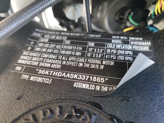 2019 INDIAN MOTORCYCLE CO. SPRINGFIEL - 56KTHDAA5K3371865