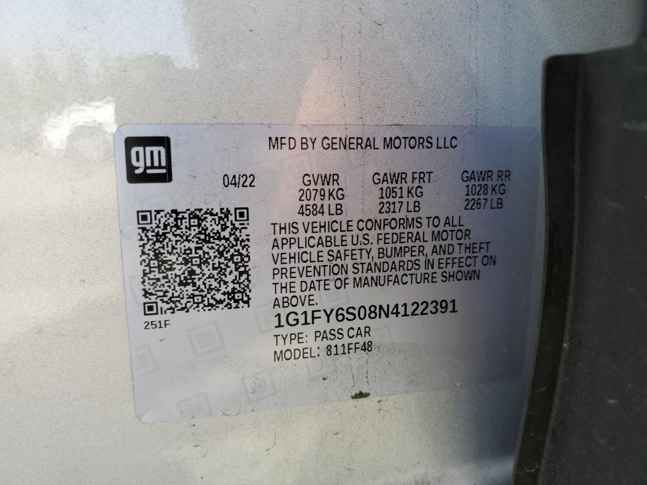 1G1FY6S08N4122391 2022 Chevrolet Bolt Euv Lt