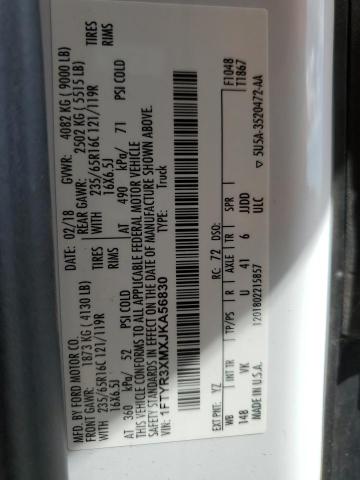 2018 Ford Transit T-250 VIN: 1FTYR3XMXJKA56830 Lot: 57173294