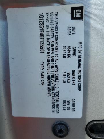 2006 Chevrolet Malibu Ls VIN: 1G1ZS51F46F135501 Lot: 61223414