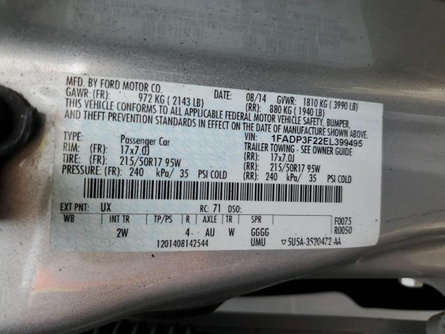 1FADP3F22EL399495 2014 Ford Focus Se