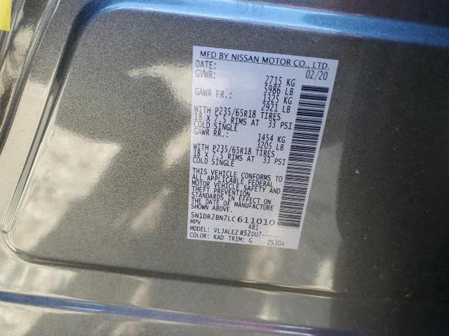 2020 NISSAN PATHFINDER - 5N1DR2BN7LC611010