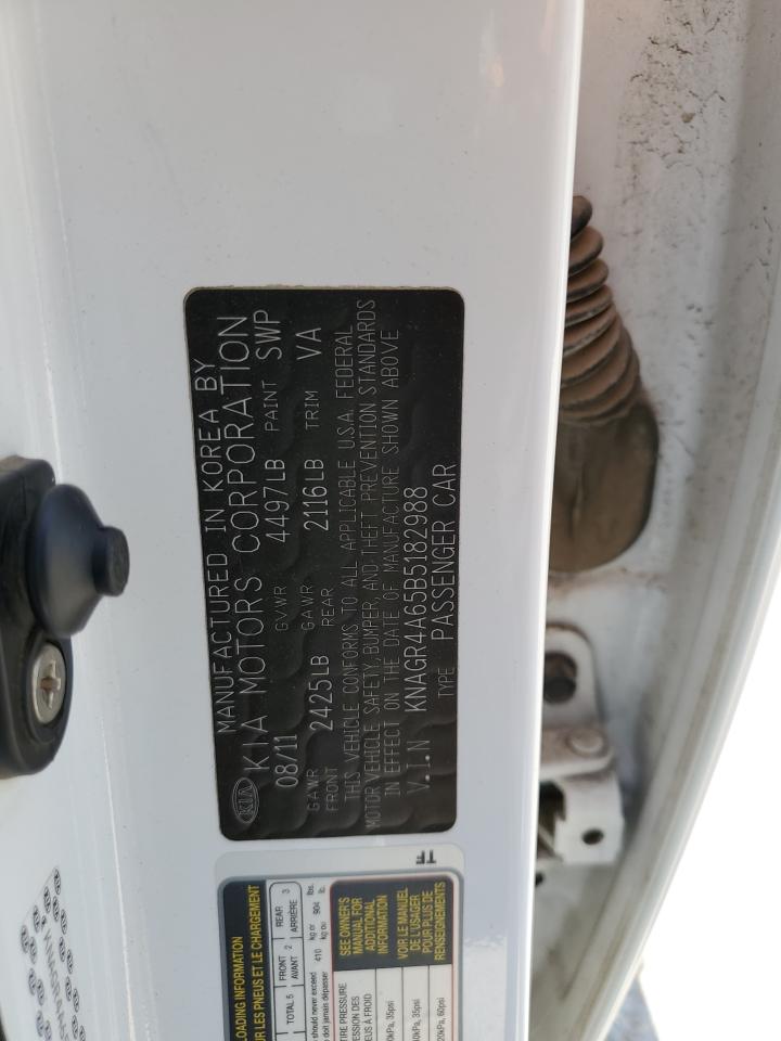 KNAGR4A65B5182988 2011 Kia Optima Sx