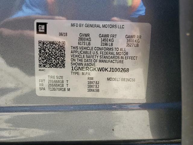 2019 CHEVROLET TRAVERSE L - 1GNERGKW0KJ100268