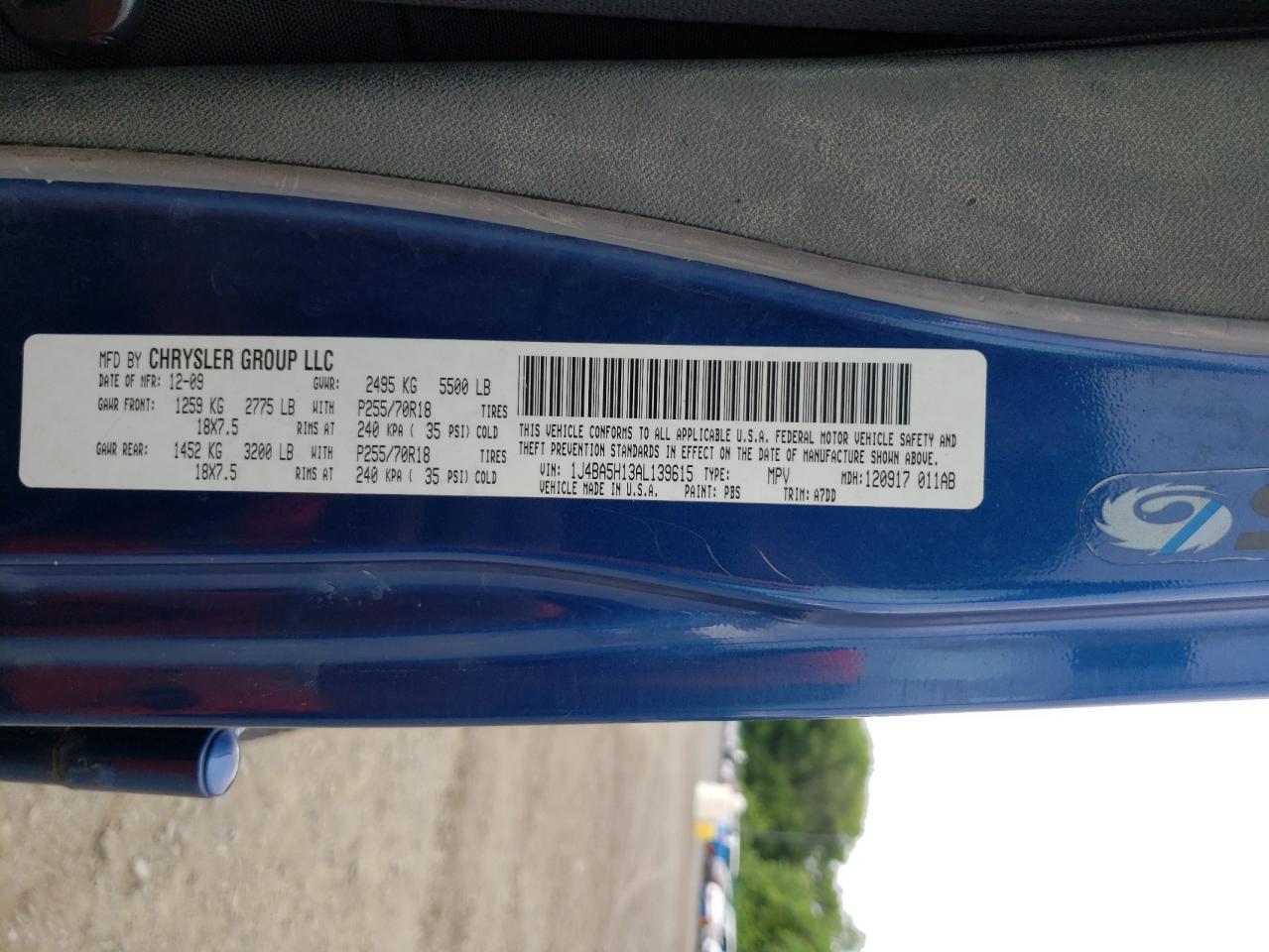 1J4BA5H13AL139615 2010 Jeep Wrangler Unlimited Sahara