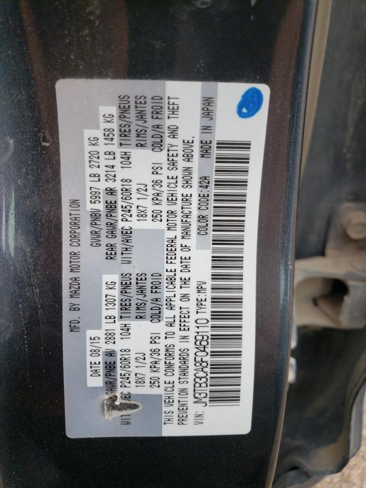 JM3TB3CA8F0469110 2015 Mazda Cx-9 Touring