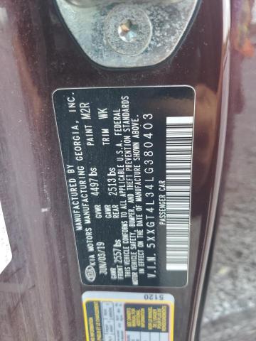 2020 Kia Optima Lx VIN: 5XXGT4L34LG380403 Lot: 63444424