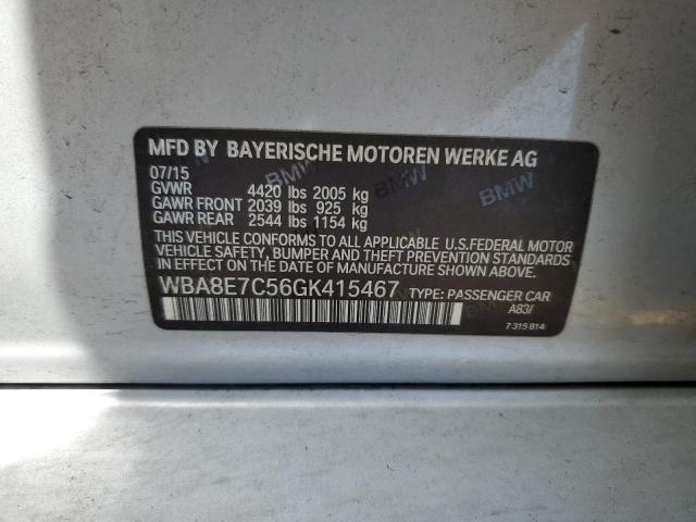 2016 BMW 328 I VIN: WBA8E7C56GK415467 Lot: 59941024