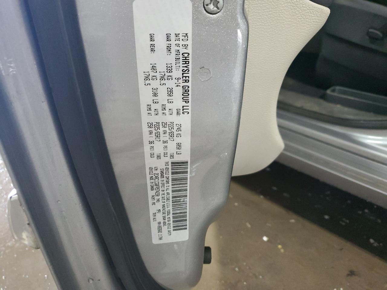 2C4RC1CG8FR574230 2015 Chrysler Town & Country Touring L