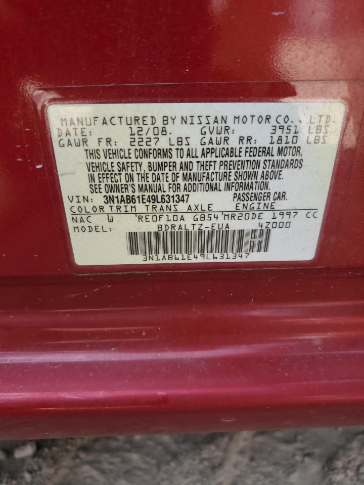 3N1AB61E49L631347 2009 Nissan Sentra 2.0