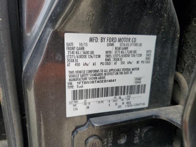 2016 Ford F350 Super Duty VIN: 1FT8W3BT4GEB14641 Lot: 57388414