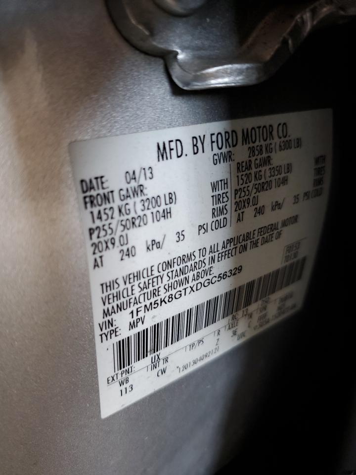 1FM5K8GTXDGC56329 2013 Ford Explorer Sport