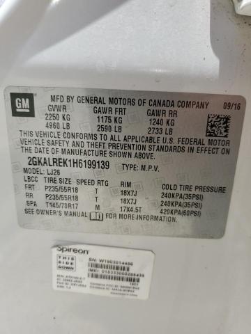 2017 GMC Terrain Denali VIN: 2GKALREK1H6199139 Lot: 57375654