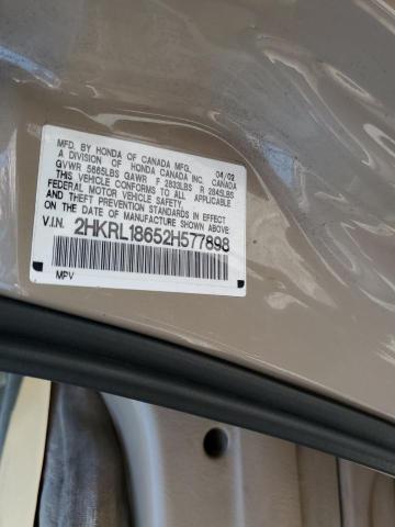 2002 Honda Odyssey Ex VIN: 2HKRL18652H577898 Lot: 60972644