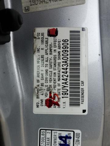 2003 Acura 3.2Cl VIN: 19UYA42443A009906 Lot: 57931434