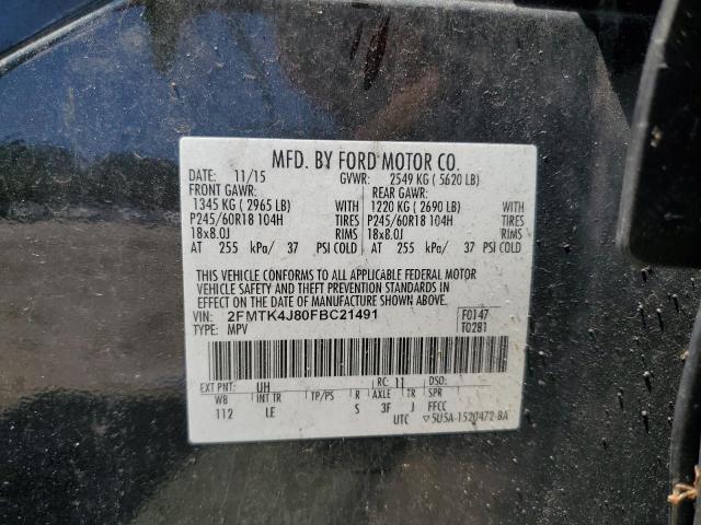 2015 FORD EDGE SEL - 2FMTK4J80FBC21491