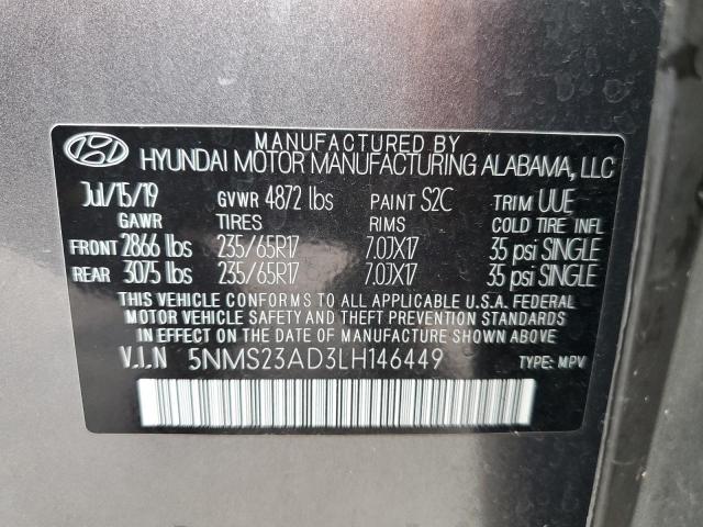 5NMS23AD3LH146449 2020 HYUNDAI SANTA FE - Image 14