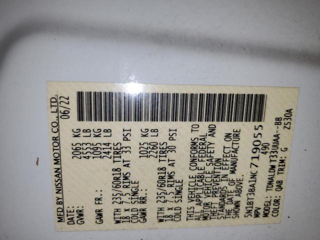 2022 Nissan Rogue Sv VIN: 5N1BT3BA1NC719055 Lot: 58200454