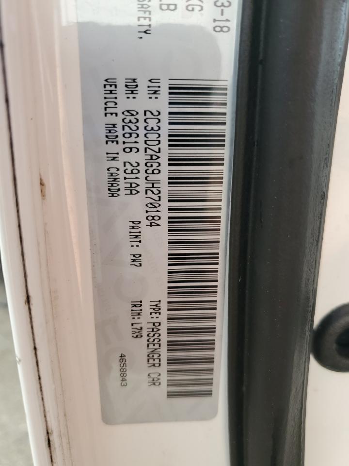 2C3CDZAG9JH270184 2018 Dodge Challenger Sxt